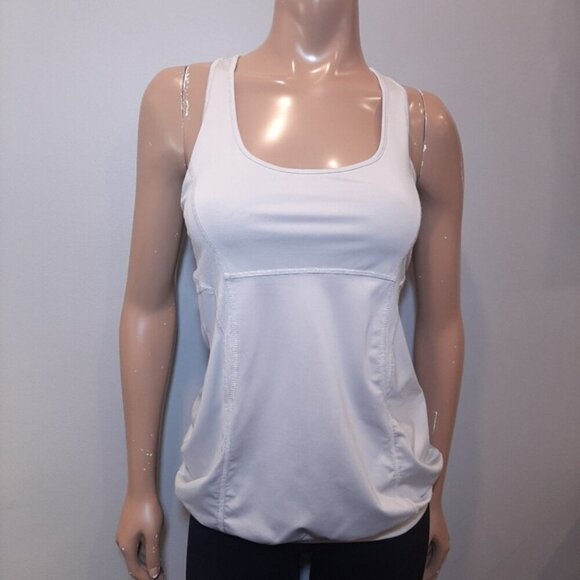 3/$20 Joe Fresh Yoga Tank Top Solid Racerback Shelf Bra Blouson Breathable Mesh - Picture 2 of 15